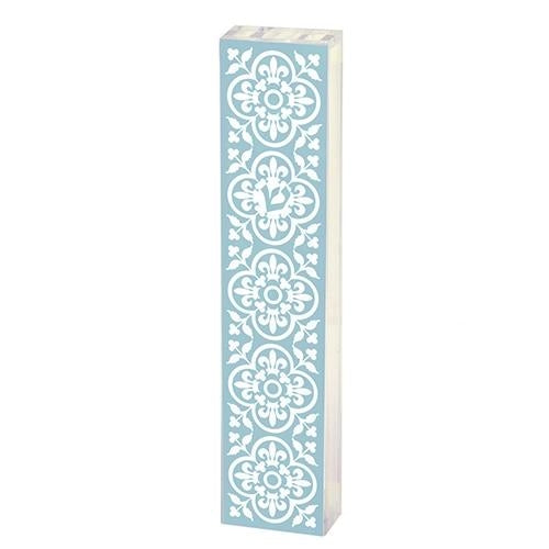 Mezuzah Aluminum Blue Garden