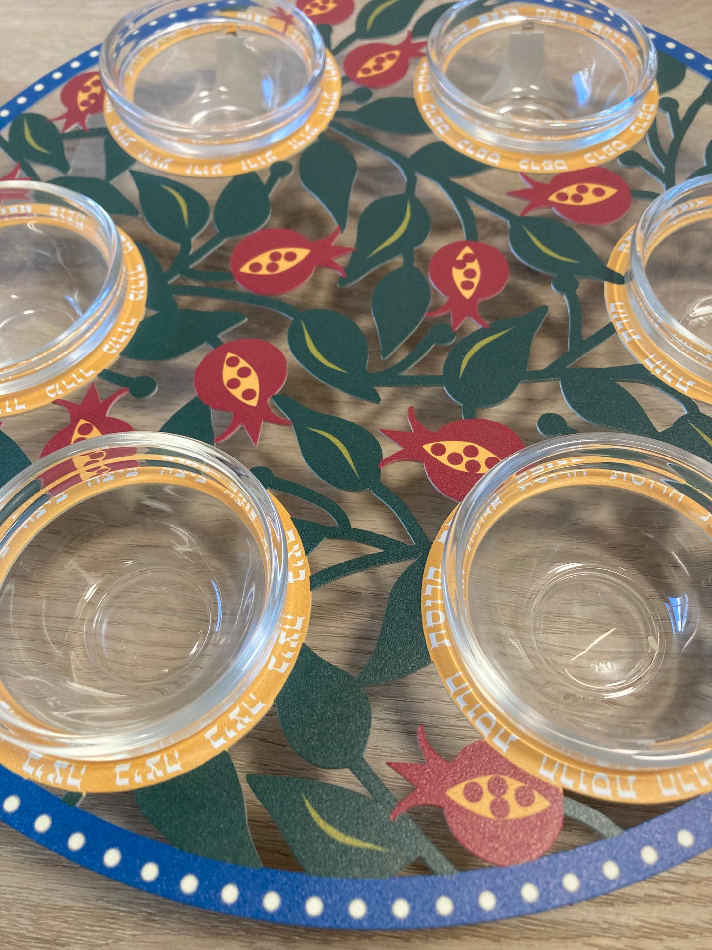 Passover Seder Plate Steel/Glass