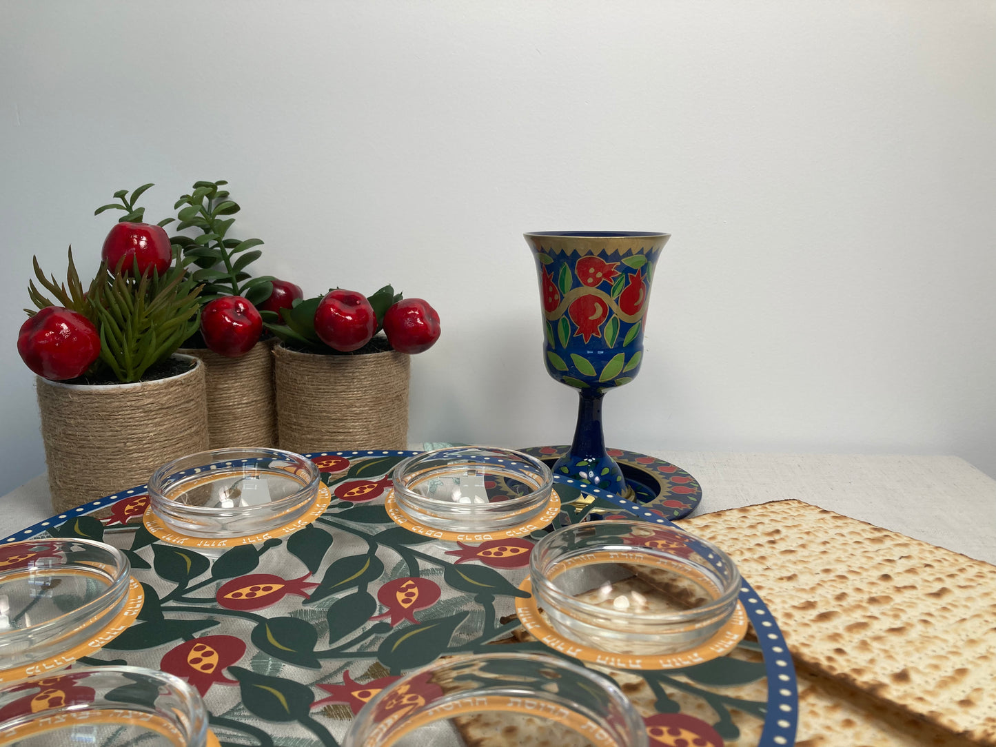 גביע קידוש שבת/פסח מצויר ביד