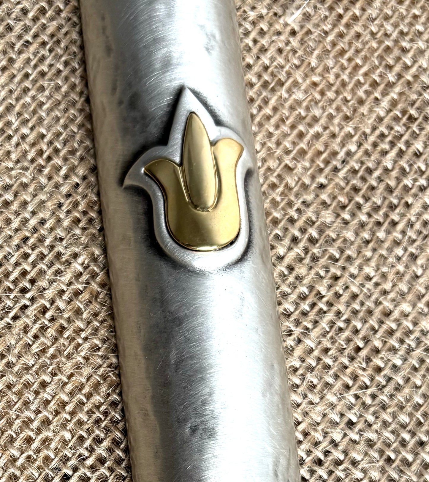 Mezuzah Sterling Silver/Gold plated