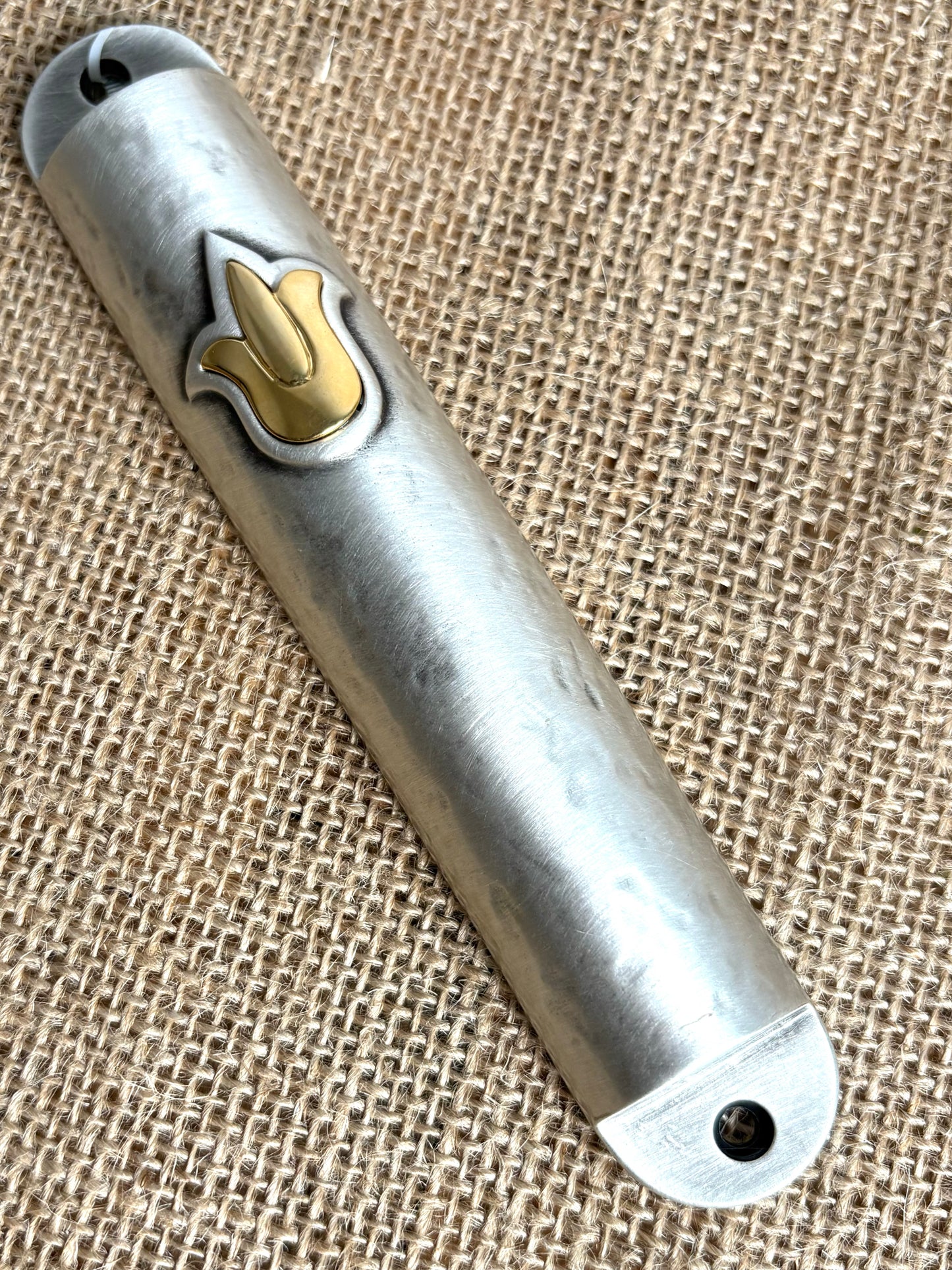 Mezuzah Sterling Silver/Gold plated
