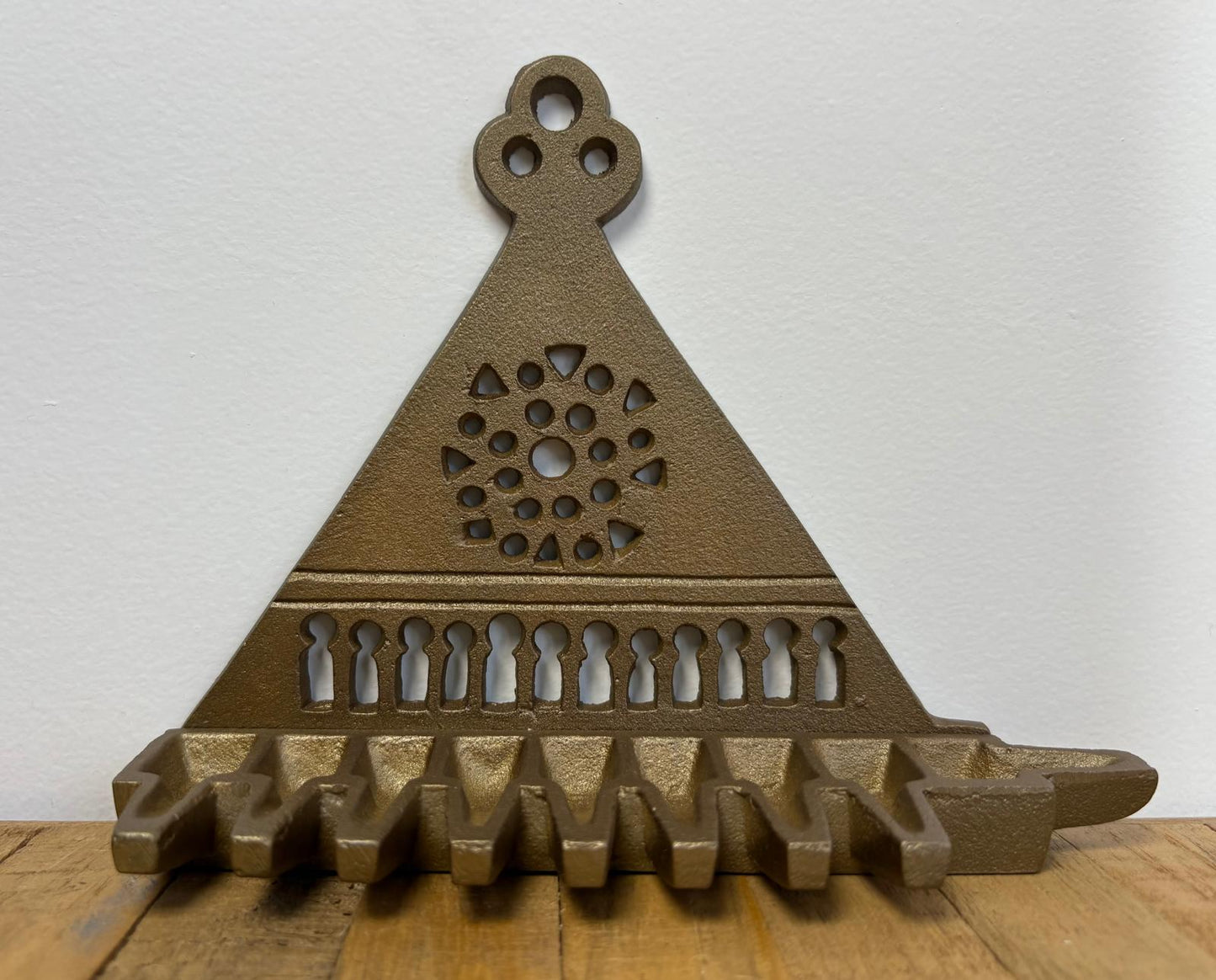 Hanukkah Menorah – Triangular Israel Museum Replica