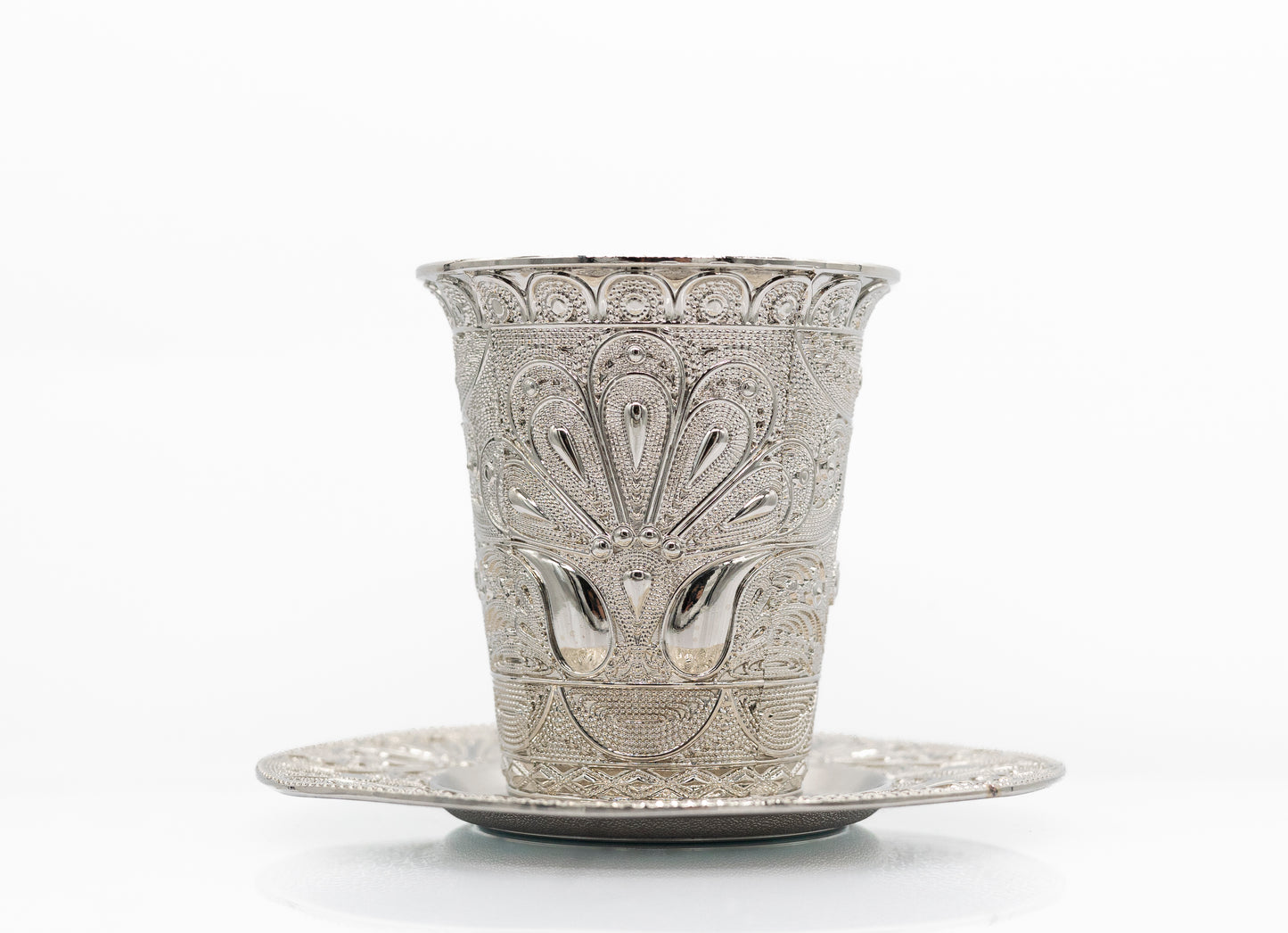 Filigree Kiddush Cup - Uniquely Crafted Following Sefardic Craft