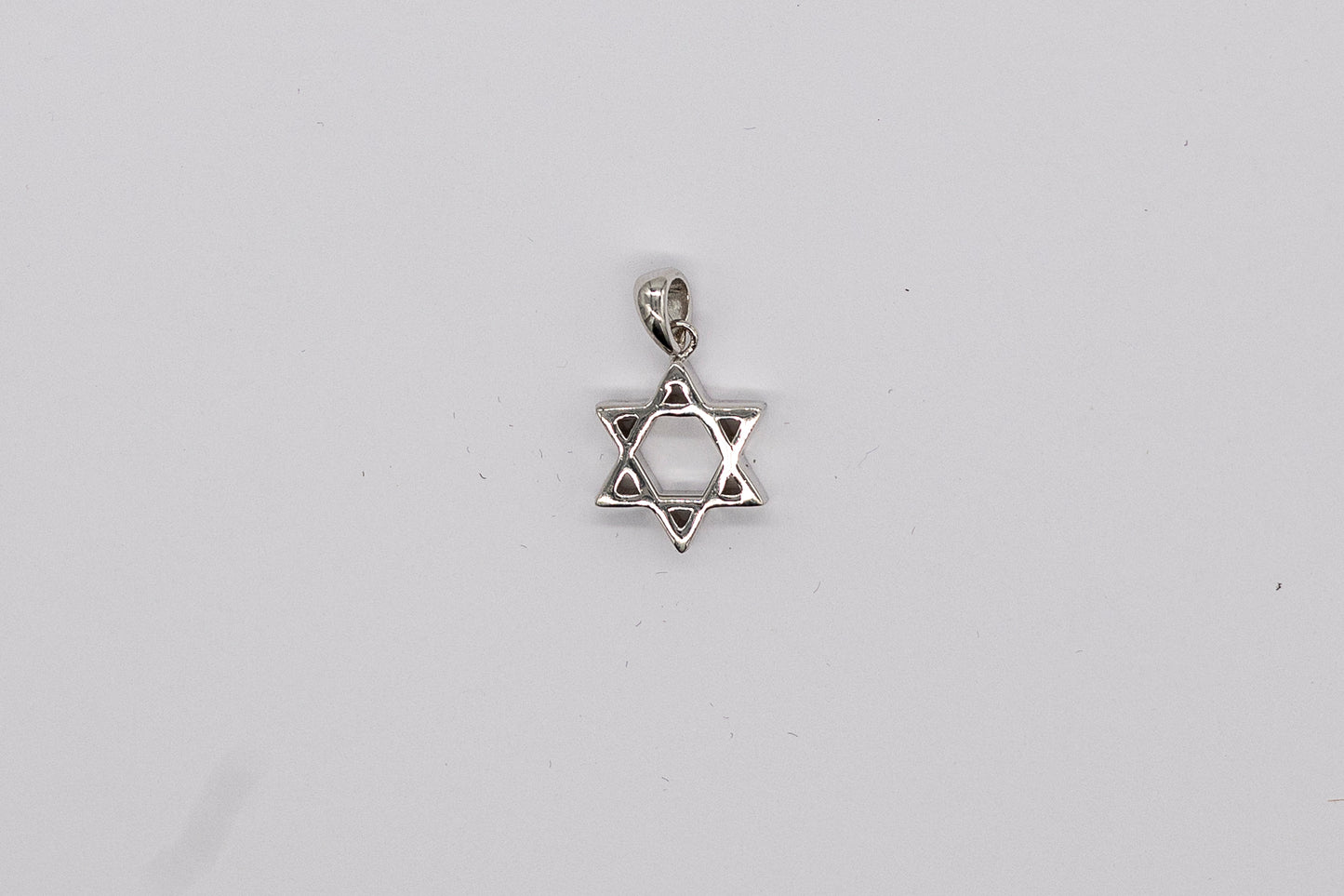 שרשרת תליון מגן דוד עבה 925 כסף סטרלינג ובציפוי רודיום