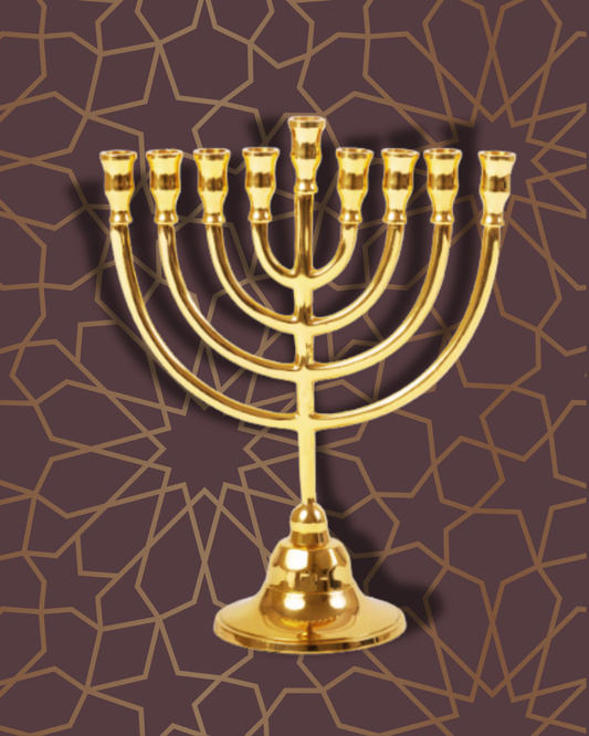 Clean Design, Most Classic Hannukia. Brighting the room with light and gold.