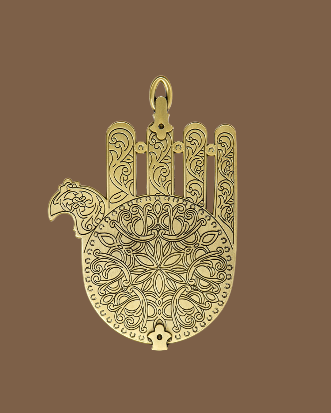 Hamsa based on Synagogue Decoration. Morocco. Early 20th Century