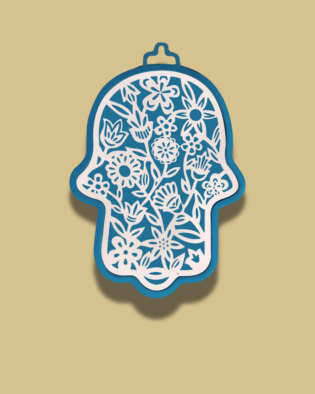 Blue & Silver Anodized Aluminum Hamsa 2 Designs