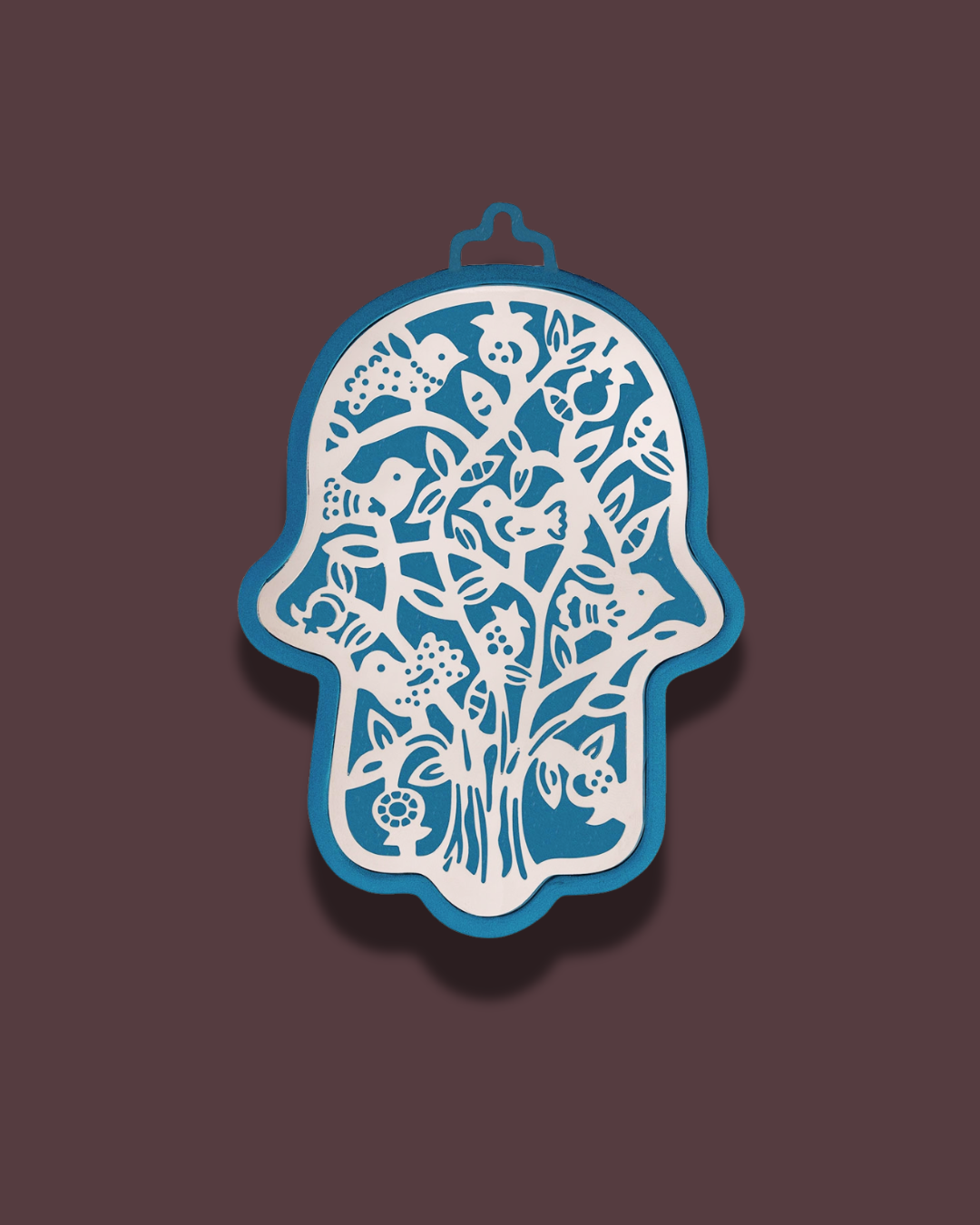 Blue & Silver Anodized Aluminum Hamsa 2 Designs