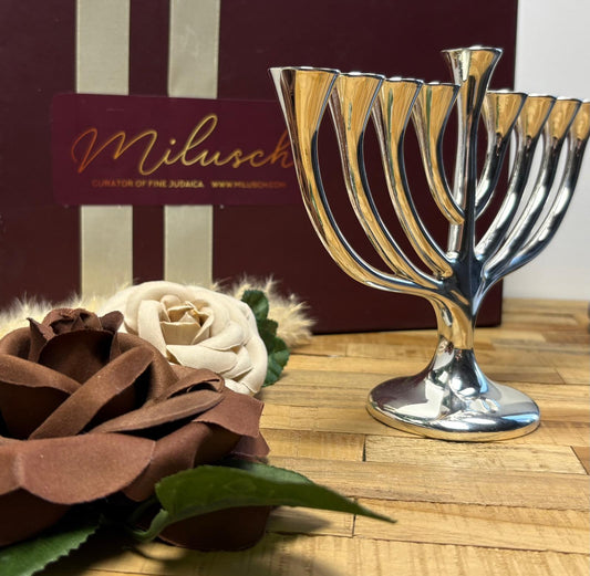 Tree of Life Hanukkiah – Silver Plated