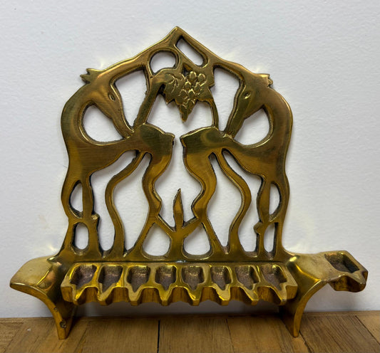 Moroccan Hanukkah Menorah – Brass Oriental Style