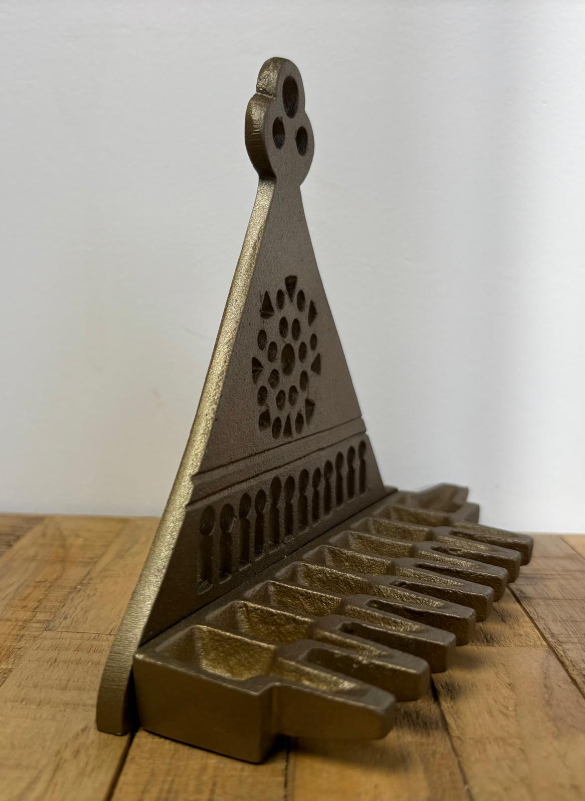 Hanukkah Menorah – Triangular Israel Museum Replica