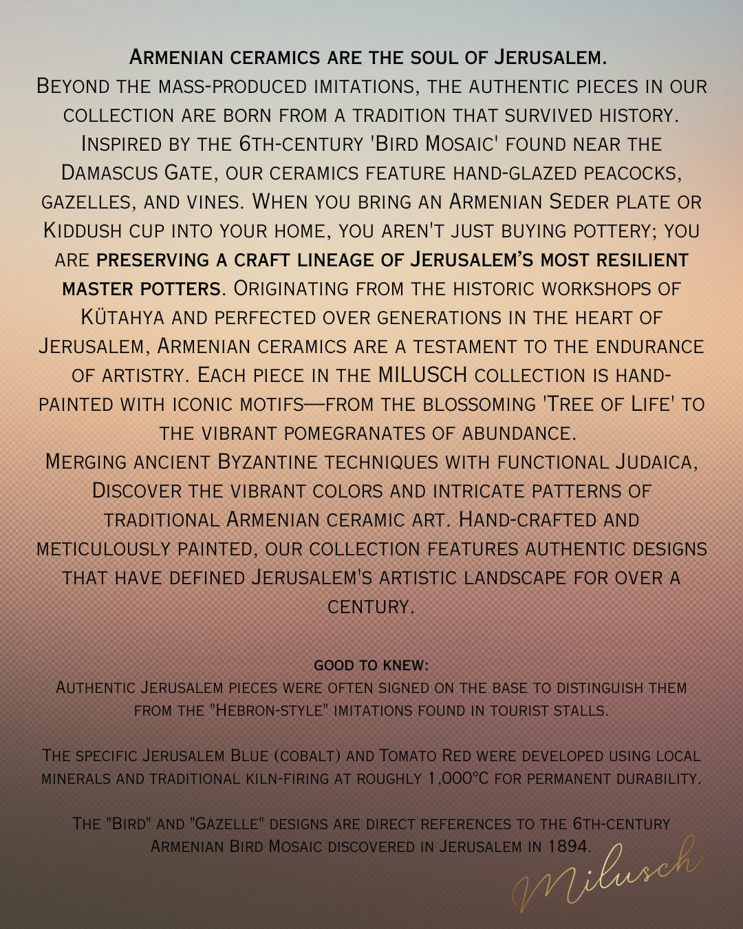 Armenian Ceramic Unique journey