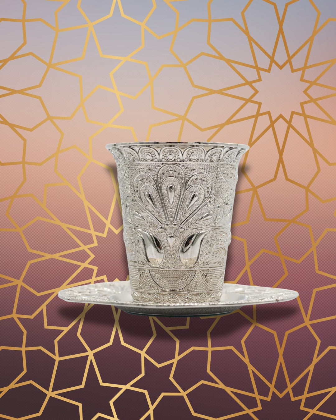 Filigree Kiddush Cup - Uniquely Crafted Following Sefardic Craft