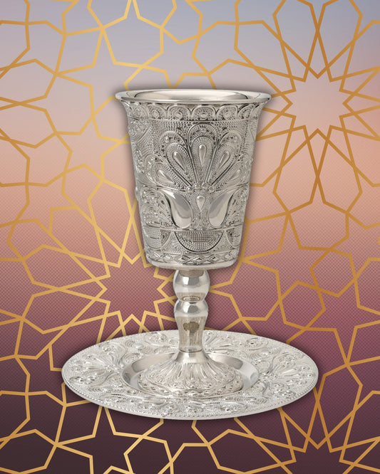 Royal Filigree Kiddush Cup Set